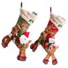 Decoration Plush Christmas Stockings Candy Gift Bag Christmas Ornaments Xmas Tree Hanging Decor