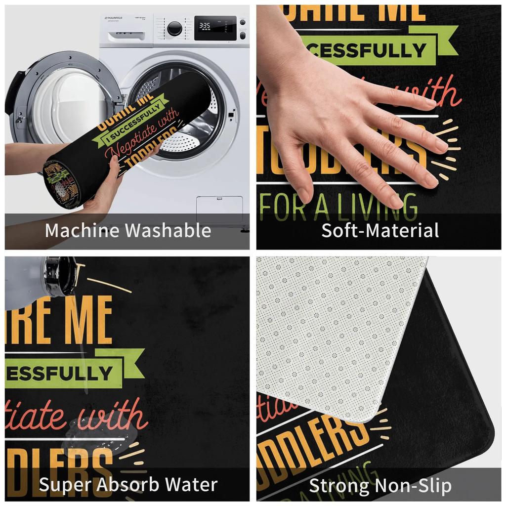 You Don'T Scare Me I Successfully Negotiate With Toddlers Fo Non-slip Doormat Floor Mat Entrance Home Bathroom Footpad Mats
