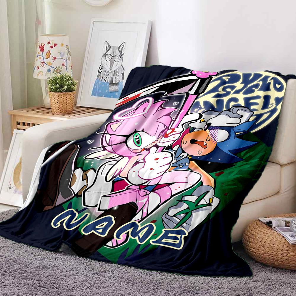 Custom 1pc Sonic Adventure: Heroic Battle Blanket, Soft And Comfortable Blanket, Casual Warm, Camping Travel Blanket, Birthday Gift Q912182