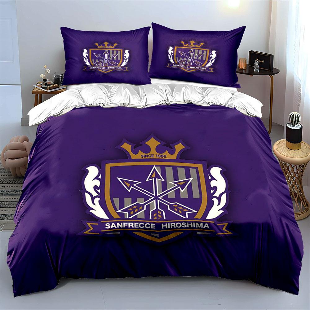 Crest Logo with Arrows Design Bedding Duvet Cover Set Duvet Cover Pillowcases (1*Duvet Cover 2*Pillowcases, without duvet insert)