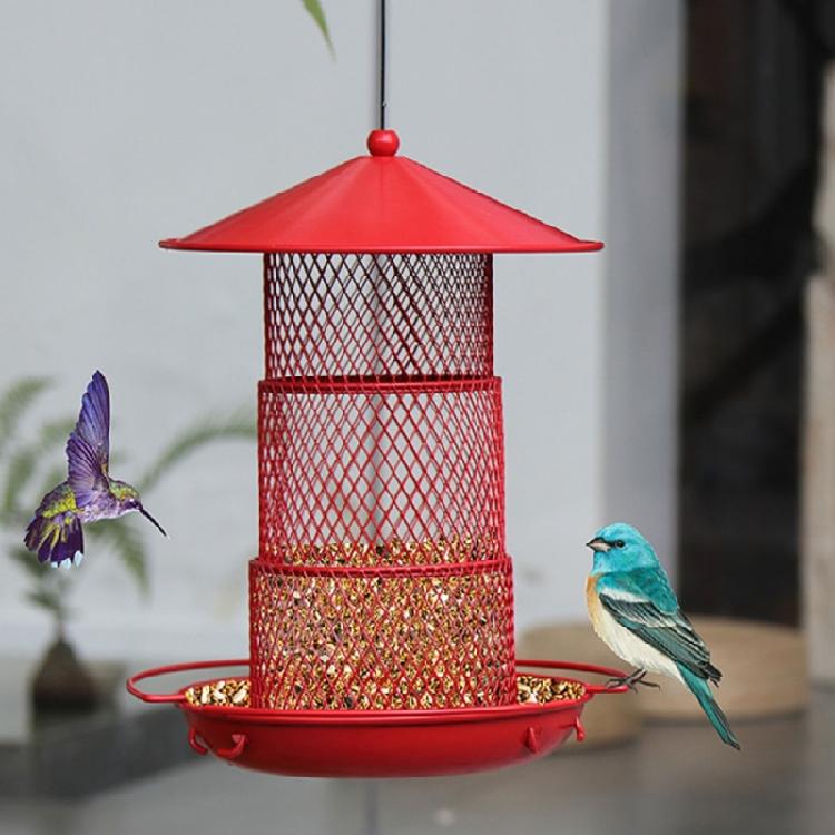 Garden Yard Birds Feeder Squirrels-proof Hanging Birdhouse for Outside Garden