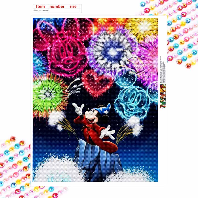 Disney 5d Diamond Painting Full of Diamonds Diy Diamond Embroidery Festive Mickey Art Decorative Painting Ornaments Living Room