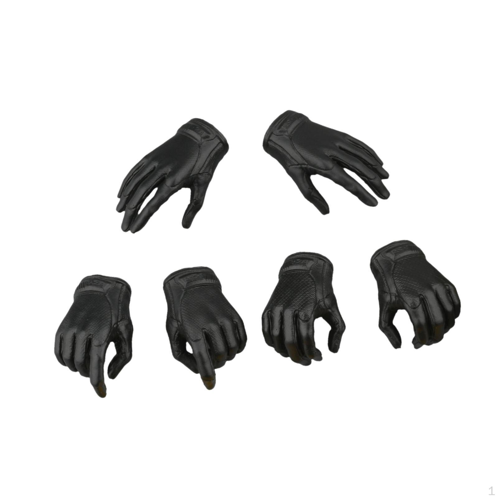 

6 Pieces 1/6 Scale Female Figure Glove Hands Model Handmade Mini Action Figures Accessories for 12