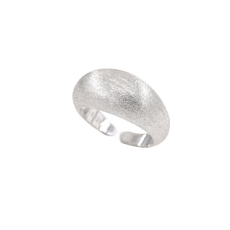 Anello Eco-Friendly Opaco Spazzolato: Gioielli dal Design Semplice, Trendy, alla Moda e Unico