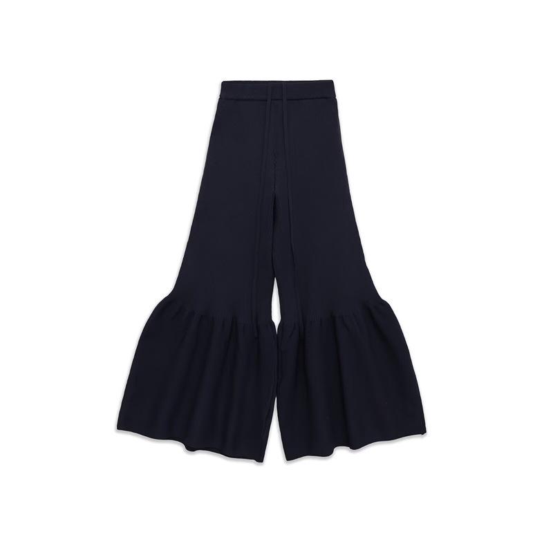 

European & American Style Casual Loose Knit Trousers with French Elegance Medium