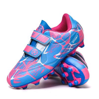 Children's Football Shoes Long Nails Broken Nails Leather Surface Fashion Velcro Low Top Professional Game Training Shoes Sports Shoes Wholesale