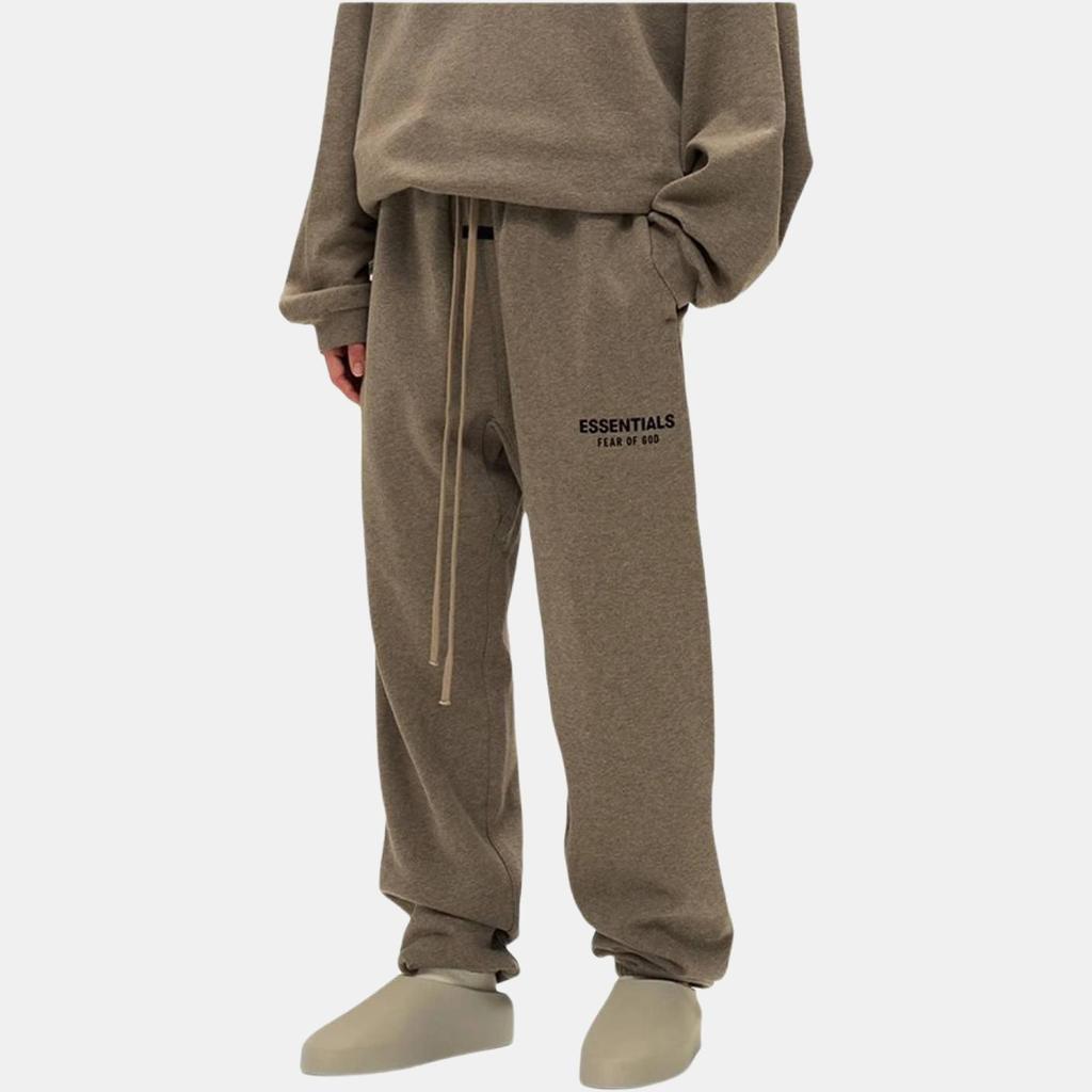 Fear of God Pantaloni de trening fleece esențiali gri heather bărbați 130HO242029F