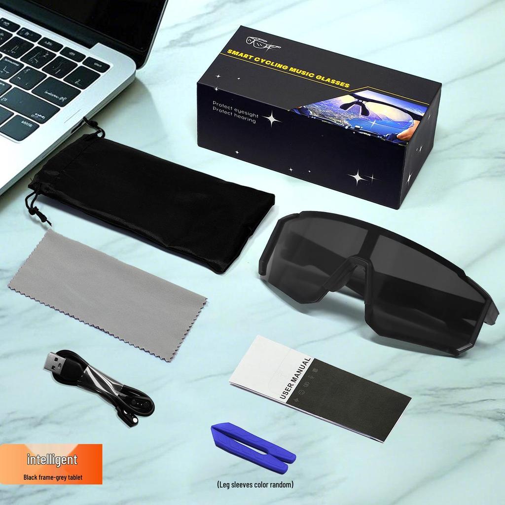 Smart Color-Changing Bluetooth Sports Glasses with UV Protection for Cycling and Mountaineering