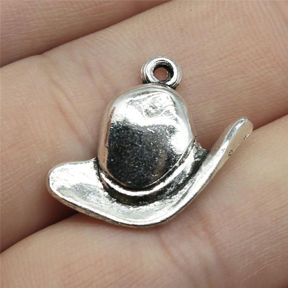 20pcs Hat Charms Sunglasses Charms Jewelry Making Watch Charms For Bracelet Making Antique Silver Color