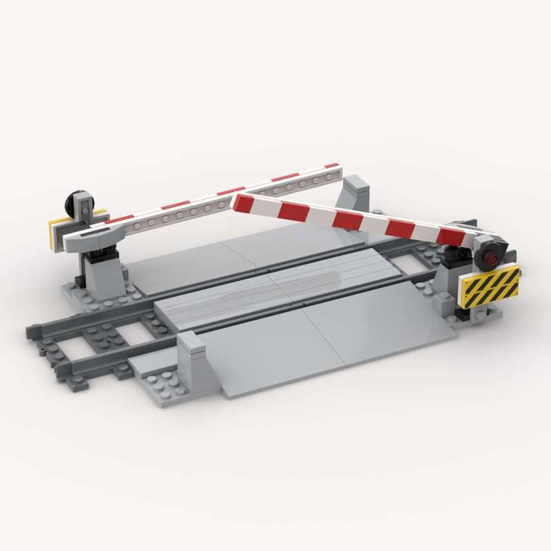 City Train Building Block Train Track Aisle Lifting Pole Printing Spare Parts Pedestrian Crossing