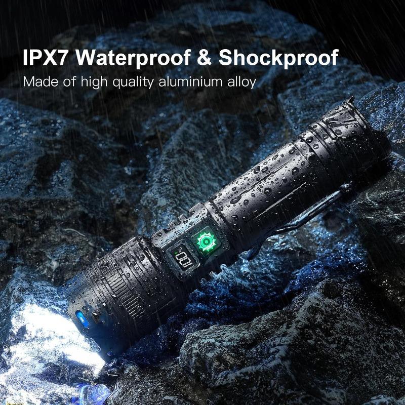 Powerful LED Flashlight Super Bright Rechargeable Lamp Portable Ultra Power Torch Outdoor Emergency Camping Lantern