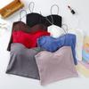 Canottiera in Cotone Confezionata Singolarmente – Senza Ferretto, Design Ragazza Dipinto ad Olio, Sexy Capospalla Tinta Unita per Donna