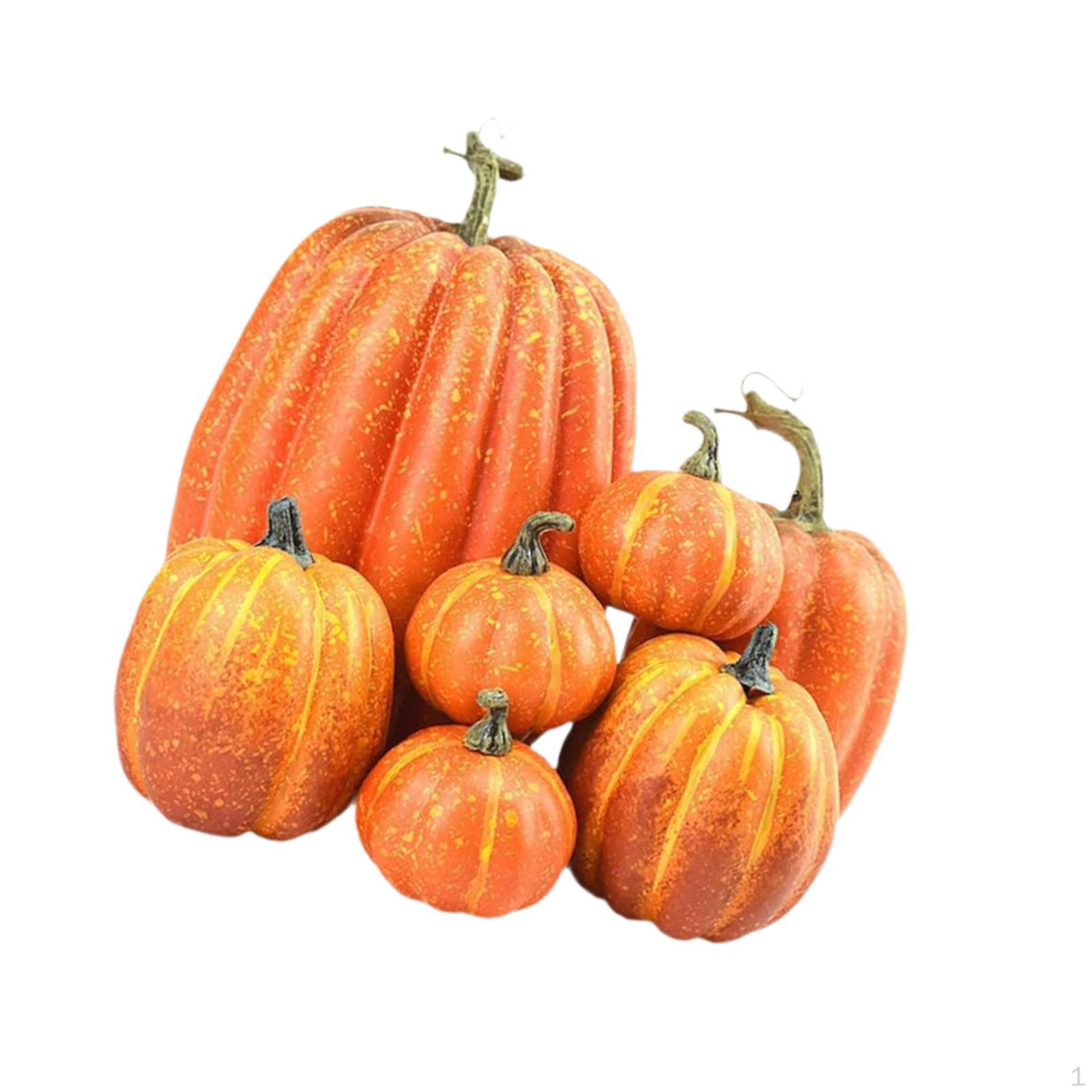 

7 штук искусственных тыкв осенняя декоративная витрина легкая пена ремесло для Orange