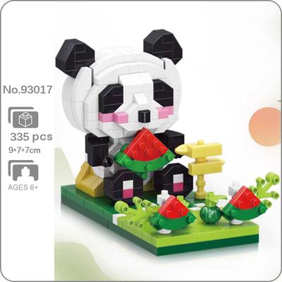 93017 Mondo Animale Panda Anguria Pet Basamento Del Telefono Mobile FAI DA TE Mini Blocchi di Diamante Mattoni Giocattolo da Costruzione per I Bambini senza Scatola