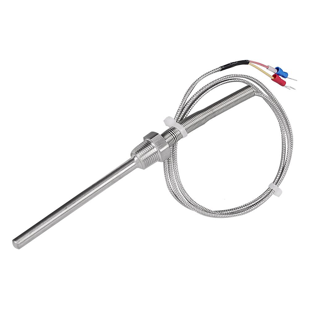 1300 °C Hochtemperatur-Sensor Gewinde PT3/8'' 10cm Edelstahlsonde K-Typ Thermoelementrohr Temperaturregler