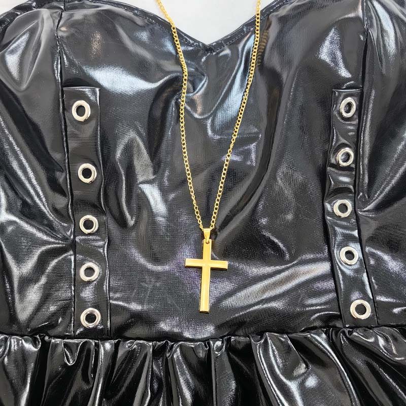 Women's Amane Misa Dark Gothic Cosplay Costume Dress With Stockings Misa Amane Black Dress Steampunk Halloween