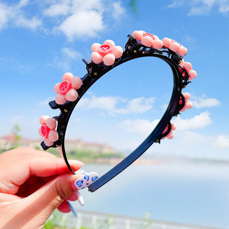 New Cute Cartoon Hairbands Girls Flowers Fruits Shape Hair Hoop Bands Korea Headwear Children for Kids Hair Accessories Gift