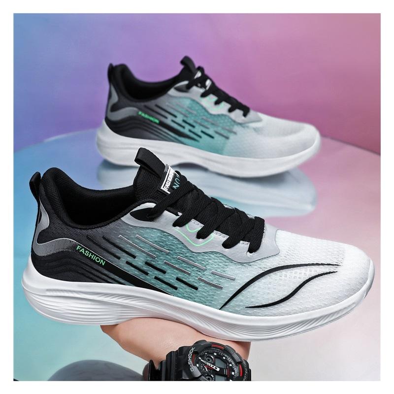 Men Summer Running Shoes Shock Absorption Lightweight Non Slip Student Casual Sports Sneakers