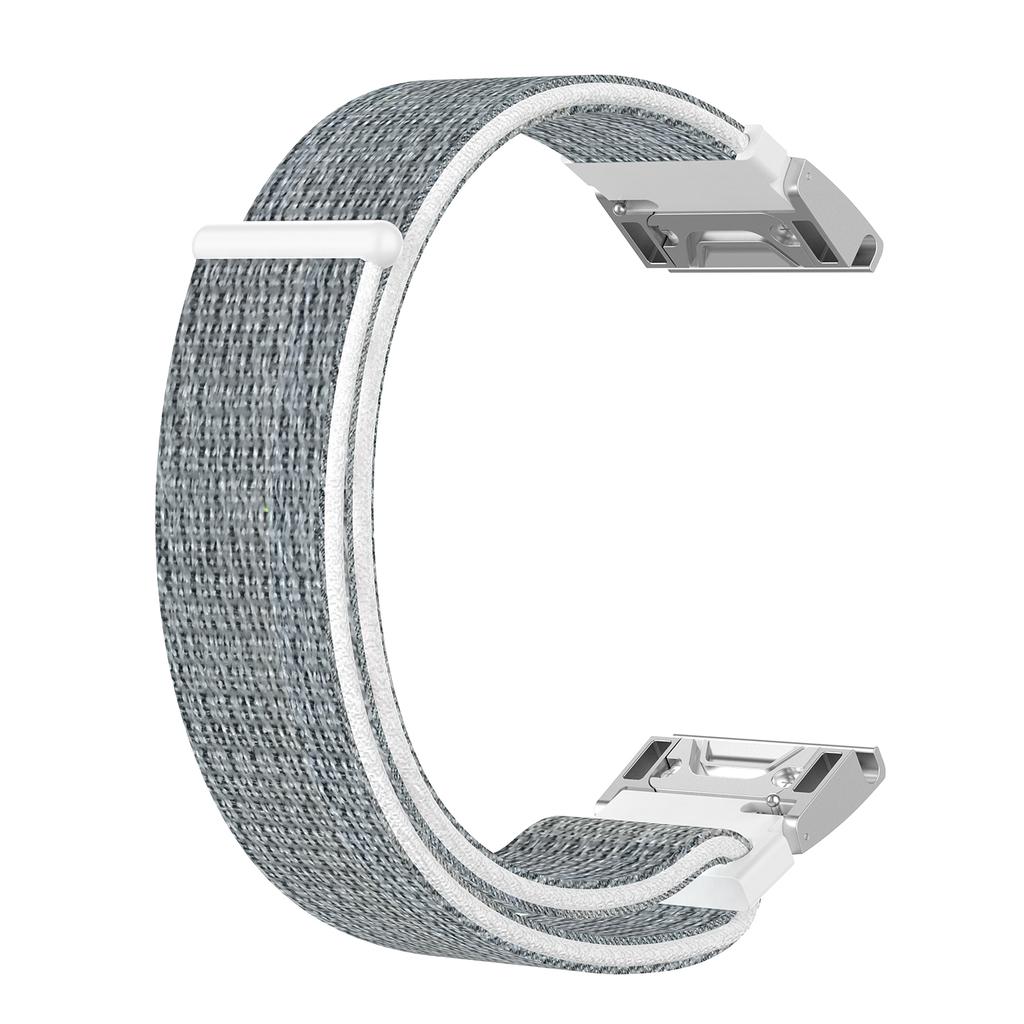 For Garmin Forerunner 570 47mm/Fenix 8 47mm/Fenix 7/Fenix 6/Fenix 5 Loop Fastener Nylon Smart Watch Strap Wristband