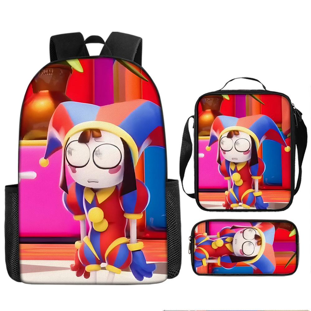 Cartoon Anime Surprise Circus Backpack Student Lightweight Large Capacity Backpack Waterproof