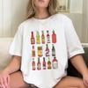 Cute Funny Foodie Hot Sauce T-Shirt Women Vintage Short Sleeve Retro Graphic Tshirts Unisex Grunge Tops Cotton Humor Tees Gifts