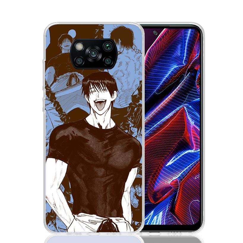 JujuKaisen Fushiguro Toji Phone Case For Xiaomi Poco X7 X6 X5 Pro F7 Ultra Redmi 15C 15 13 13C 12 12C 10 10A 10C 9 9A 9C 9T Cove