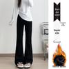 Women's High-Waisted Fleece-Lined Micro-Flare Sweatpants - 2025 Spring/Autumn/Winter Collection: Slimming, Casual, Thickened Flare Pants.