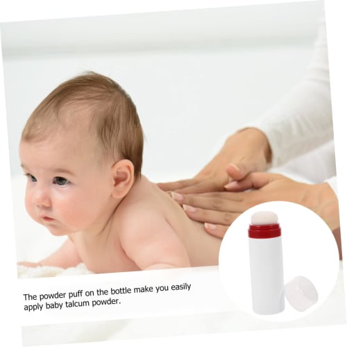 SAFIGLE Powder Puff Box, Body Powder Puff, Cornstarch Baby Powder, Mini Empty Powder Bottle, Travel Powder Puff Container, Hair Applicator Bottle, Pla