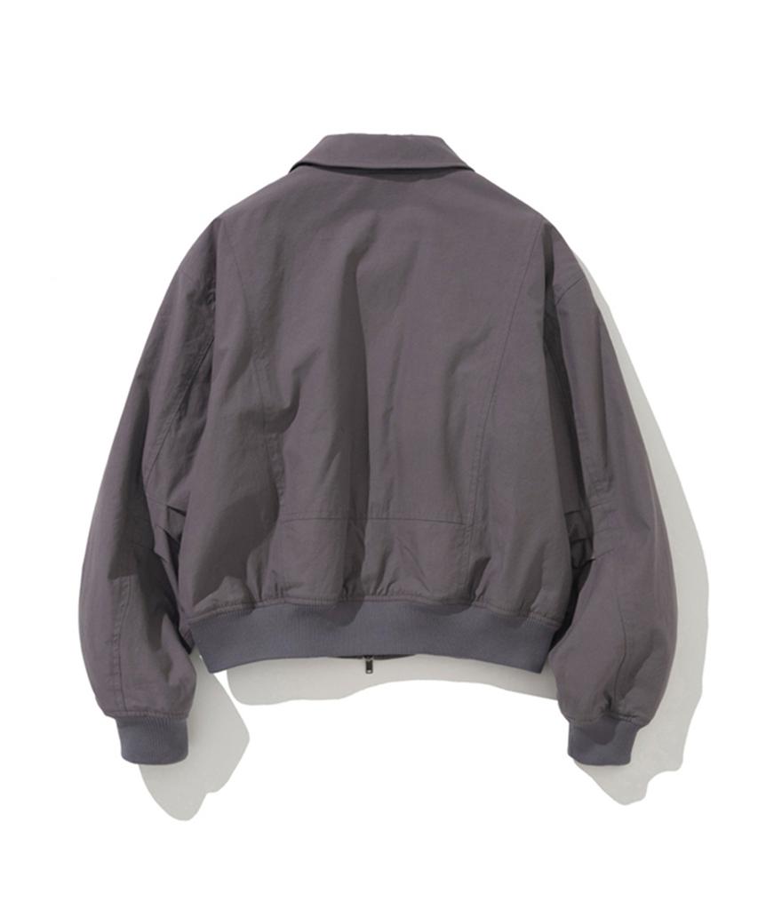 Erer Washed Bomber Jacket Purple