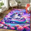 1pc Beautiful Unicorn Print, Design Indoor Area Rug - Soft, Anti-Slip, and Durable Gaming Room Decor for Bedroom