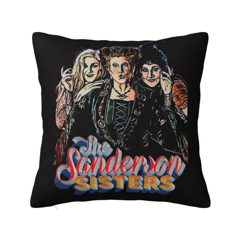 Custom Hocus Pocus Halloween Sanderson Sisters Throw Pillow Case Modern Cushion Cover Square Pillowcase