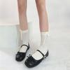 Ballett Elegante Samt Over-the-Calf Lange Socken für Damen Mädchen Süße Band Schleife Einfarbig Oberschenkelhohe Strümpfe
