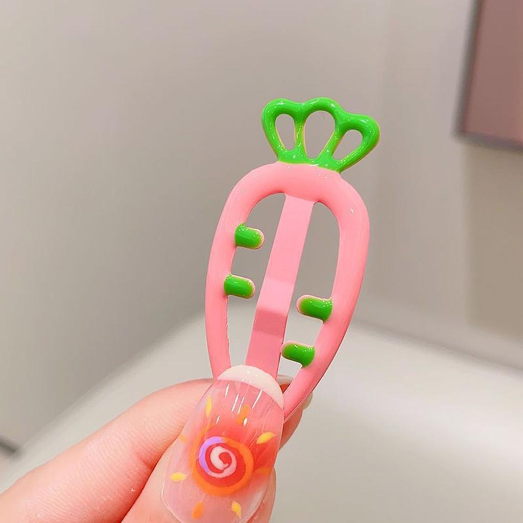 Colorful Casual Barrettes Hair Clip Carrot Sweet Easter Flat Clip Hairpin Easter Carrot 2000s Hair Clip for Bunches