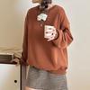 Navava Mens Simple Solid Sweatshirt Fleece Long Sleeve Round Neck Nt2064
