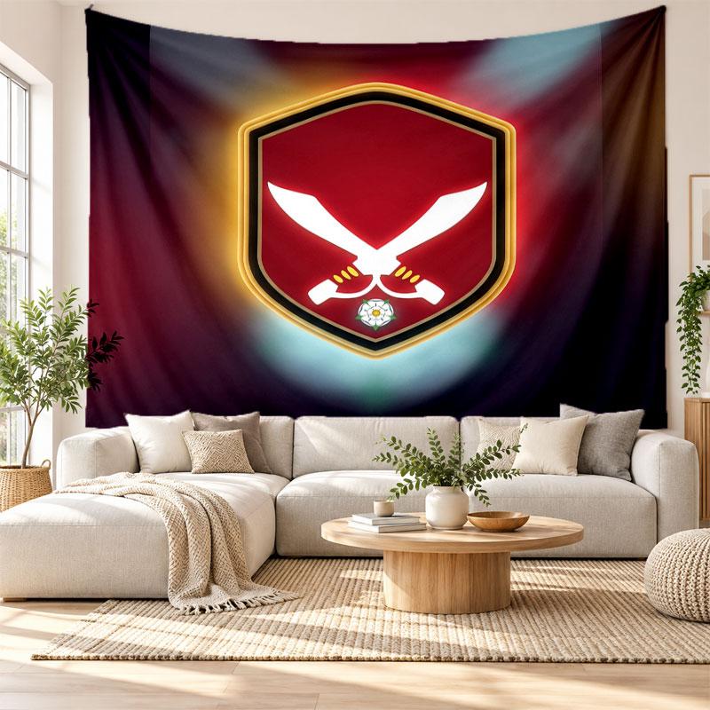 Sheffield United Football Wall Tapestry, Soft Fabric Wall Hanging, Decorative Backdrop For Bedroom Home Wall Art