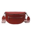 PU Solid Color Zipper Waist Packs Soft Popular Fashi 2026 Hot Selling Stitching Simple Casual Commuting Crossbody Bag