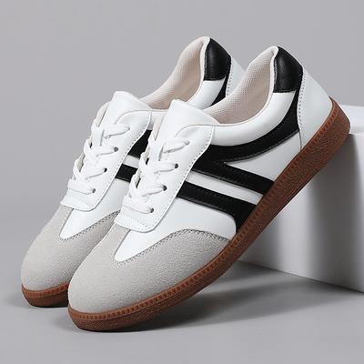 Sapatos Femininos Moda Casual Sapatilhas Vulcanizadas Sapatos Femininos Tênis de Caminhada ao Ar Livre Sapatos Femininos Confortáveis Clássicos Preto Branco
