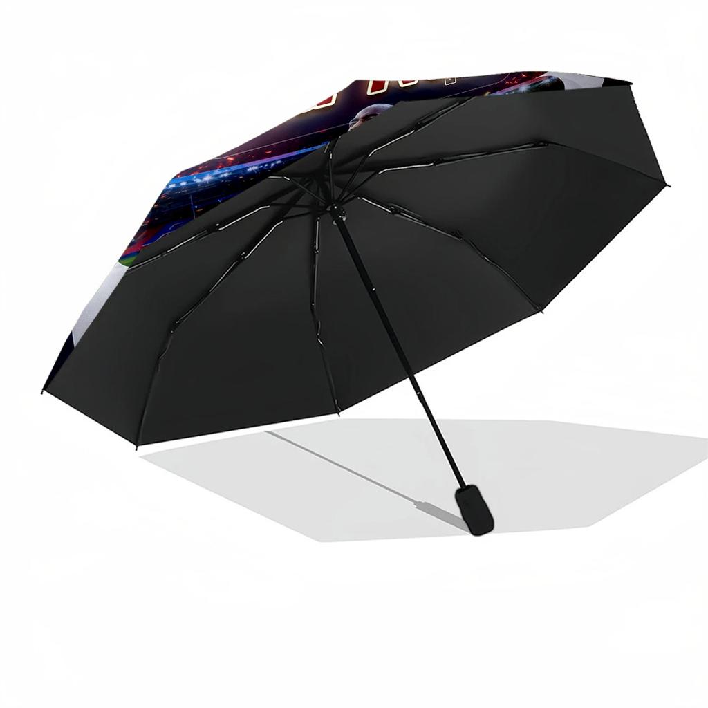 Mbappe Personalized Name Umbrella Compact Travel Automatic Umbrella with 8-Rib Foldable Design for Outdoor Daily Use Elegant Birthday/Christmas Gift