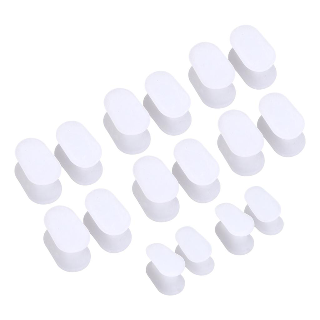 8pairs Box Silicone Toe Separator Pain Relief Hallux Valgus Corrector Overlapping Toes Separator (S+L)
