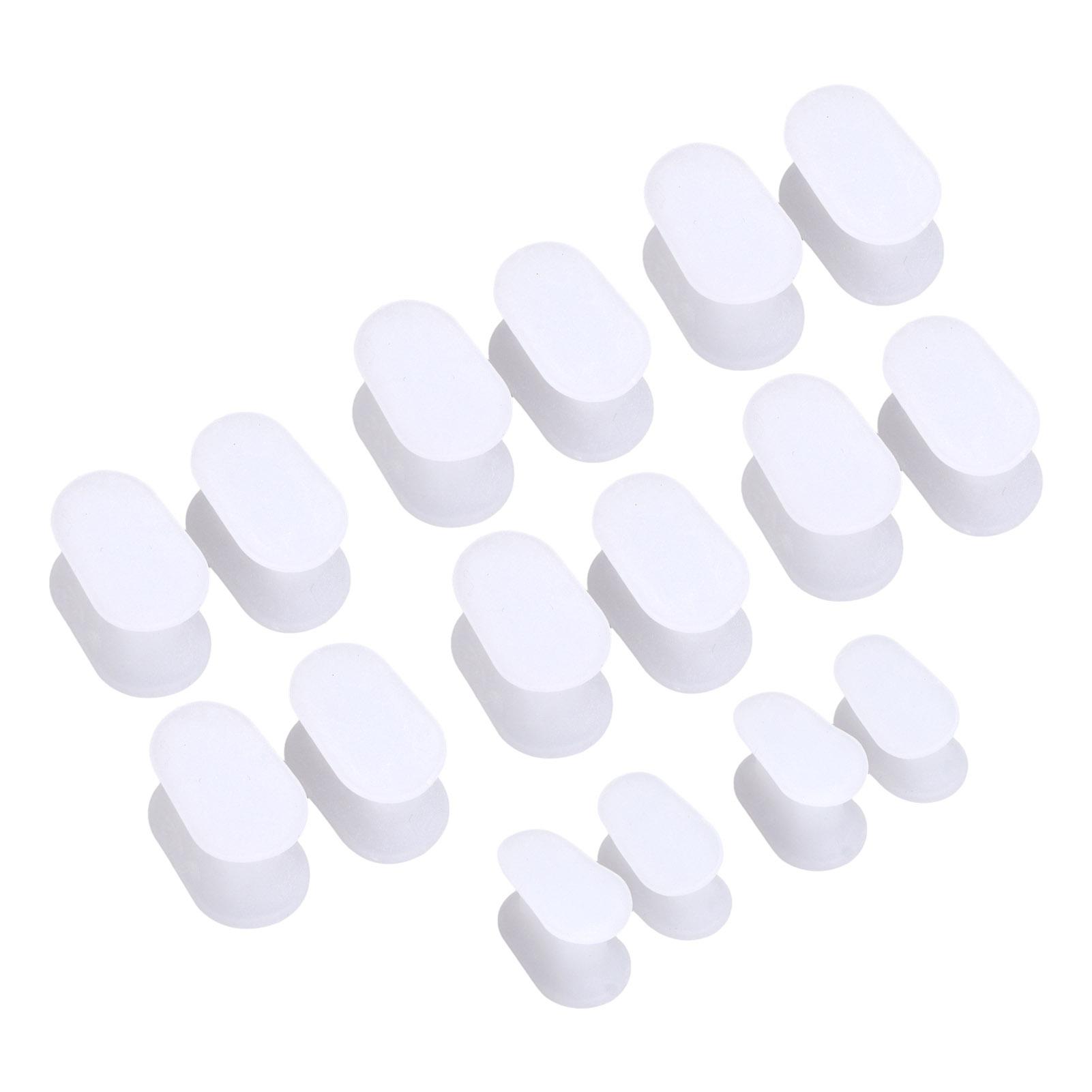 

8pairs box Silicone Toe Separator Pain Relief Hallux Valgus Corrector Overlapping Toes Separator (S+L)