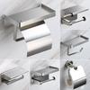 Toilet Paper Holder with Phone Shelf, Stainless Steel, Punch-Free, for Home or Public Bathrooms