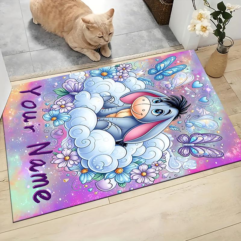 Custom Name "Space Adventure Winnie" Carpet Rug Customizable Soft Washable Anti-Slip Home Living Room Sofa Mats Personalized Rug. 0909392