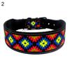 Flower Line Print Reflective Adjustable Pet Dog Puppy Collar Soft Neck Strap