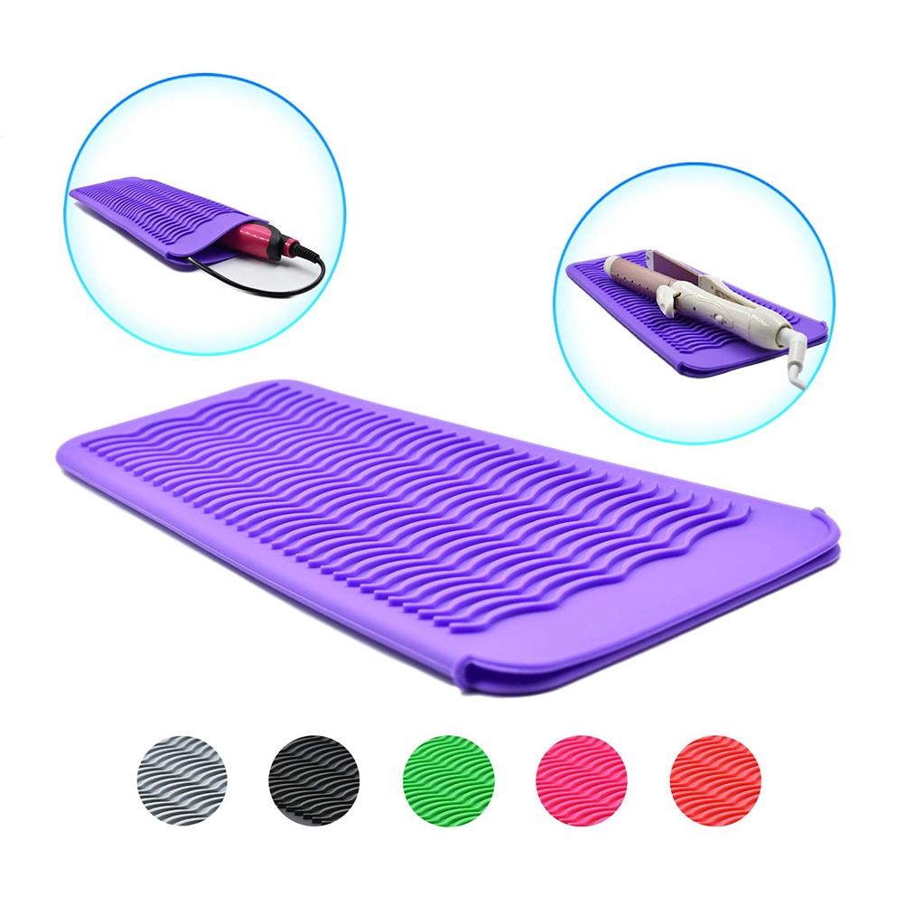 Silicone Heat Resistant Travel Mat Pouch for Curling Iron Hair Straightener Flat Iron and Hair Styling Tool