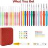 Knitting Accessory Set 51Pieces Including Soft Yarn Hook And Needle With Yarn And Complete Craft Tool