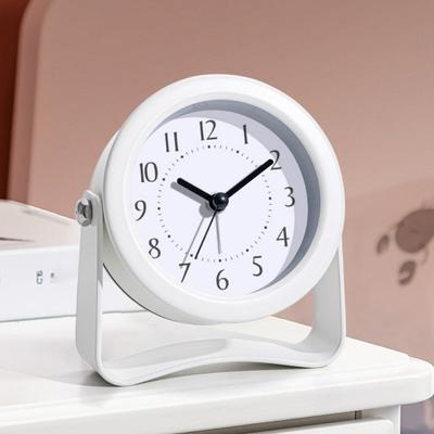 Silent Mechanism Alarm Clock Rotating Bracket Loud Sound Desktop Clock with Night Light Electronic Clock Office Decor