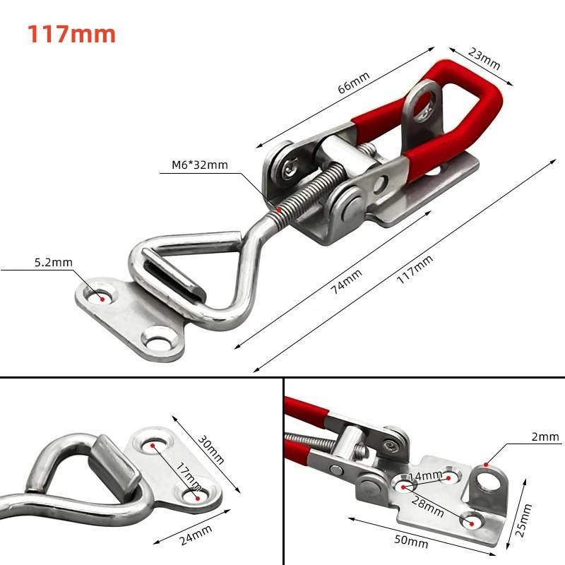 Toggle Latch Clamp,304 Stainless Steel Adjustable Toggle Latches With Lock Hole,Holding Capacity Heavy Duty Toggle Clamp