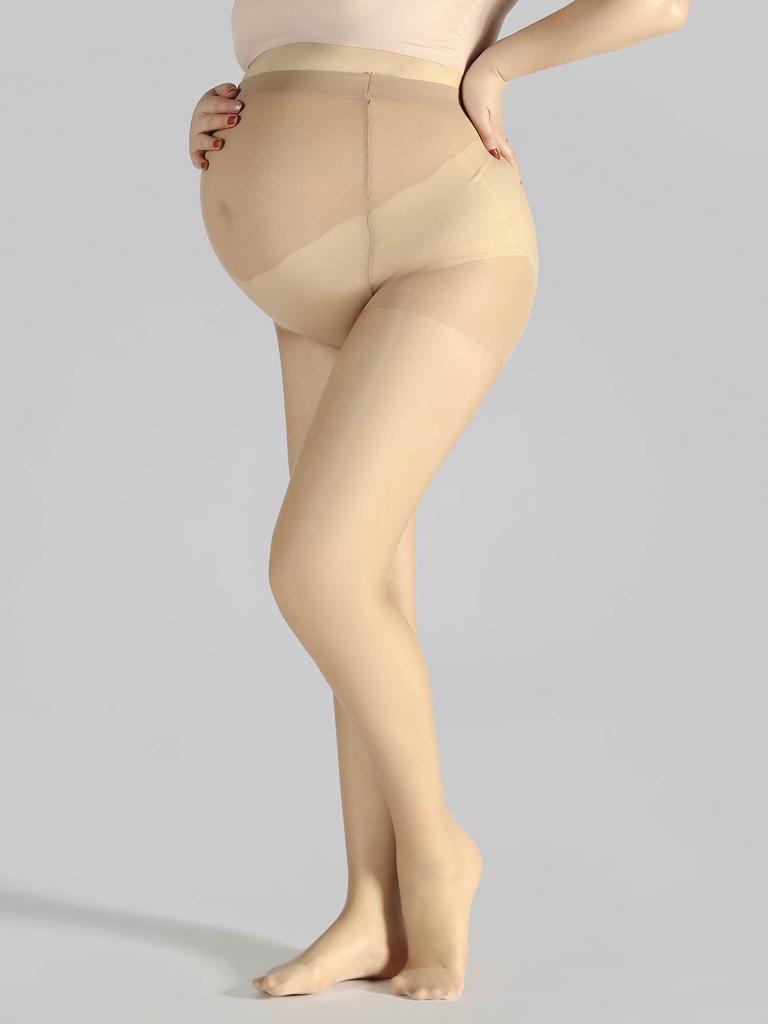 1/2/3 Sets Of High Stretch Tight Pants For Pregnant Women'S Abdomen, Fashionable Thin Silk Stockings, And Pantyhose