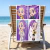 Ultra-Soft Beach Towel with KPop Demon Hunters Theme,Ideal for Pool - Camping, Diving - Perfect Travel Essential, Vibrant Beach Towel.