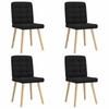 Dining Chairs, 4 Pcs., Black, Upholstered